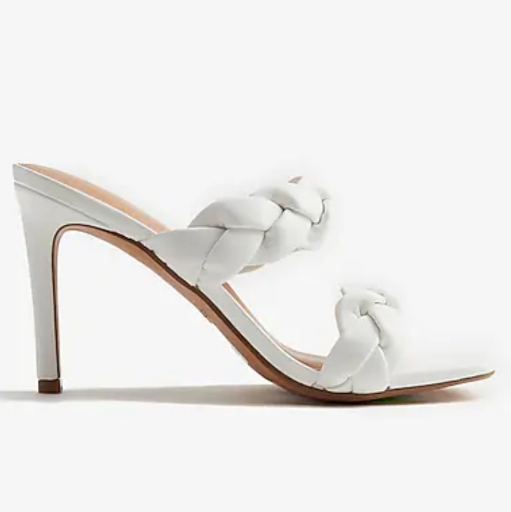 Express Braided White Mules - Picture 2 of 13